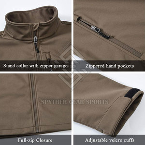 Veste d'hiver softshell pour homme de qualité supérieure, résistante à l'eau, col montant, logo sur le devant, écologique, respirante - Product Image 6