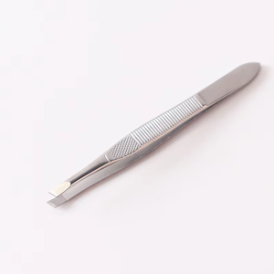 Pinzas para dar forma a las cejas, pinzas de acero inoxidable para depilar, pinzas para pestañas postizas, alicates para barba, con bordes inclinados - Product Image 5