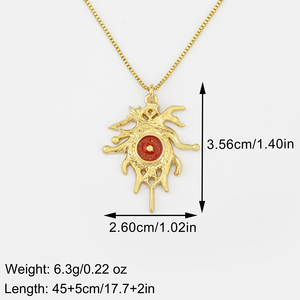 Collar con Colgante de Ojo Turco Chapado en Oro Vintage QIKU con Circonita Cúbica para Mujeres, Niños y Hombres - Product Image 3