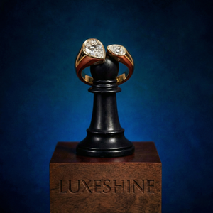 แหวนเพชรทรงลูกแพร์เจียระไนบริลเลียนท์ 0.80 กะรัต เพชรเลี้ยงในห้องปฏิบัติการ ทอง 14K น้ำหนักเบา ดีไซน์ทันสมัย สำหรับงานแต่งงาน รับรองโดย IGI - Product Image 1