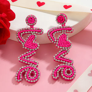Vente en gros de nouveaux colliers élégants en perles roses pour la Saint-Valentin, faits à la main, avec des strass, des perles d'imitation, un nœud, un cœur, des perles de riz pour femmes par MULTI CRAFT - Product Image 1