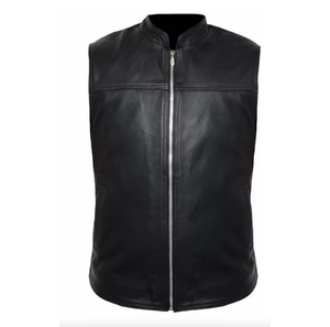 Chaleco de Cuero Genuino Casual para Hombre de Alta Calidad, Chaleco de Invierno Cómodo Hecho a Medida, Chaleco y Chaqueta de Moda para Motociclistas al por Mayor - Product Image 1