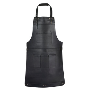 High Quality Adult Size Adjustable Fashion Adult Bibs <b>Cross</b> <b>Back</b> <b>Apron</b> With Pockets LPN-0014 - Product Image 1