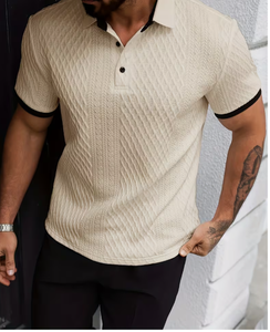 Polo pour homme tendance, tissu doux et confortable, vêtements décontractés élégants pour le bureau, les voyages et le quotidien - Product Image 1