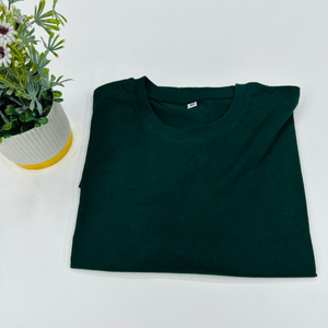 Premium quality fabric green color summer lightweight <b>Tshirt</b> for men with round Collar Men's Casual wear short sleeve made in BD - Product Image 1