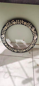 Découvrez la beauté des miroirs muraux faits à la main avec incrustations d'os et de vadrouille Miroirs de décoration intérieure d'Inde à prix d'usine - Product Image 5