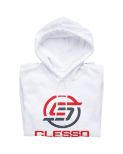 Sweat à capuche décontracté d'hiver blanc personnalisé, teint en pièce, avec impression sérigraphiée, tissu 350 grammes - Product Image 4