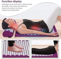 Ensemble tapis et oreiller d'acupression, noyau en mousse à mémoire de forme, disque lotus pliable en trois, 25 points de stimulation, couleur personnalisable, soulagement corporel par points de pression