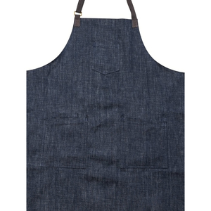 Tablier unisexe en coton avec poches, bretelles réglables, fermeture à bouton-pression, manches courtes, pour restaurant et bar - Product Image 2