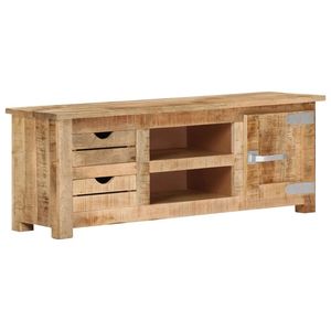 Mobile TV in Legno di Mango Naturale Grezzo MDF di Media Dimensione - Product Image 1