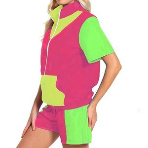 Custom Made Factory Manufacture Men's Panel Work Windbreaker Polyester Nylon Tracksuit Mens <b>Track</b> Zip up <b>Jacket</b> and Shorts Set - Product Image 3