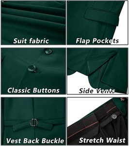 Men athletic fit <b>pant</b> coat suit stretch fabric modern business wear modern slim fit coat <b>pant</b> suit - Product Image 3