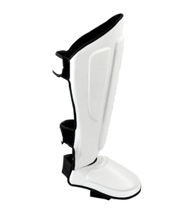 Protections de tibia et coussinets d'entraînement Muay Thai en cuir et PU avec protection de base pour MMA et boxe, ajustement universel - Product Image 2