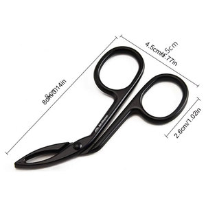 Women Curved <b>Eyebrow</b> Tweezers & Scissors Stainless Steel 15g Versatile Straight Tip <b>Hair</b> Plucker <b>Eyebrow</b> <b>Remover</b> - Product Image 3