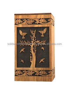 Nouveau design d'urnes funéraires en bois pour adultes urnes funéraires urnes funéraires taille personnalisée fournitures funéraires - Product Image 1