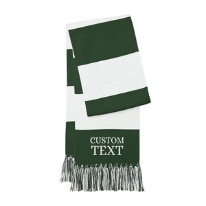 Bufanda a Rayas para Espectadores, Colores del Equipo, Texto Personalizado, Bufanda Tejida para Aficionados, Accesorio para Estadio - Product Image 3