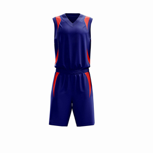 Uniforme de Baloncesto para Competición, Diseño Azul y Rojo, Jersey y Pantalones Cortos de Poliéster, Impresión por Sublimación, Ropa Deportiva Transpirable, OEM - Product Image 5