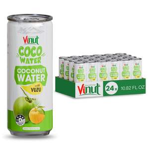 Agua de Coco Sin Azúcar de 320 ml con Puré de Yuzu en Lata, 24 Meses de Caducidad, Venta al por Mayor, Marca Privada, Muestra Gratuita, Vietnam - Product Image 1