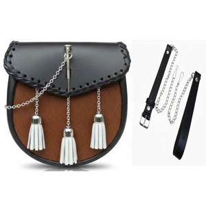 Sporran de Cuero Genuino Escocés para Kilt, Tradicional para Eventos Formales, Festivales y Juegos de la Tierra Alta - Product Image 2
