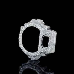 Bisel con Incrustaciones de Moissanita para DW-6900, Moissanita VVS1, Chapado en Oro - Product Image 2