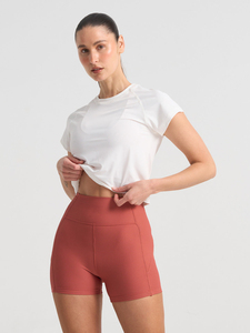 เสื้อยืดสตรีทแวร์ลำลองสำหรับผู้หญิง เสื้อยืดเปล่าแบบเรียบง่าย แขนสั้น สั่งทำได้ - Product Image 5