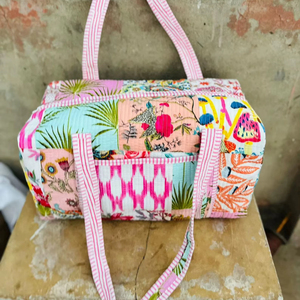 Nueva Bolsa de Mano Grande Personalizada de Algodón Acolchado, Bolsa de Hombro con Estampado Floral, Lavable, Bolsa de Viaje, Bolsas de Compras Ecológicas para Yoga - Product Image 1