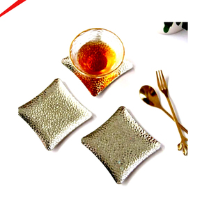 Daily Decor Metal Coasters Set-Eco-Friendly Handmade Modern Design for Home & Restaurant Use - Product Image 1