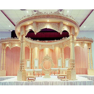 Mandap de mariage en fibre à double poteau, Mandap de mariage indien élégant, Décoration de Mandap de mariage hindou traditionnel, Décoration d'événements en Caroline du Sud - Product Image 1