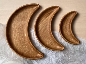 Cuenco de Madera Artesanal en Forma de Luna, Portavelas de Cera Natural para Interiores Rústicos y Modernos - Product Image 3
