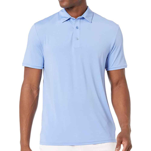 Low MOQ Custom Men's <b>Light</b> <b>Blue</b> Short Sleeve for <b>Shirt</b> 100% Cotton Canvas Knitted Casual Solid Color Breathable Anti-Wrinkle - Product Image 1