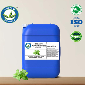 Huile essentielle de menthe poivrée (Mentha Piperita) biologique pure, huile distillée à la vapeur, certifiée biologique, fournisseur en gros - Product Image 4