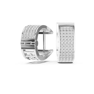 Pendientes de Aro Huggie de Plata 925 con Diamantes Cultivados en Laboratorio Certificados por IGI, Corte Brillante Redondo, Chapados en Oro, Joyería Nupcial para Mujer - Product Image 4