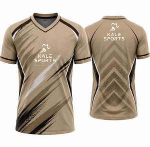 เสื้อฟุตบอลคอกลมแขนสั้นสั่งทำพิเศษขายดี ปักโลโก้ตามแบบ ระบายอากาศ แห้งเร็ว กันน้ำ กันลม - Product Image 2