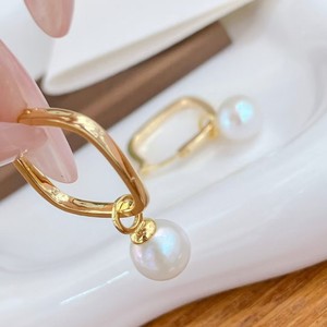 Pendientes de Perlas de Agua Dulce de Alta Gama, Geométricos, con Temperamento Natural y Exquisito de Zhuji, Multiusos - Product Image 3