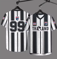 Maillot de football personnalisé imprimé décontracté à manches courtes pour homme et femme, style thaïlandais, 100 % polyester, séchage rapide