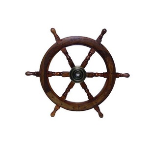 Wooden <b>Ship</b> <b>Wheel</b> Ocean Breeze Heritage Accent Intended to Complement Maritime Interiors with Lasting Decorative Character - Product Image 1
