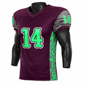 Maillot de football américain haut de gamme en tissu polyester respirant, anti-humidité, séchage rapide, coupe athlétique, sublimation personnalisée - Product Image 5