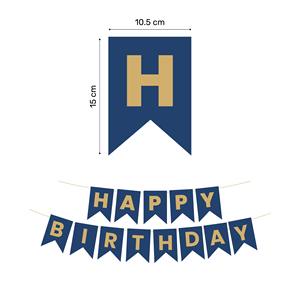 Kit de décoration d'anniversaire bleu |   45 ballons bleus et dorés, bannière et rideaux |   Décorations de fête d'anniversaire pour enfants, hommes et femmes - Product Image 4