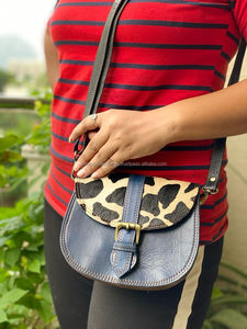 Sac à bandoulière en cuir véritable de fourrure d'animal de style occidental de haute qualité nouveau sac à main latéral de dame à la mode avec doublure en nylon - Product Image 2