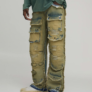 Jeans negros personalizados con efecto desgastado, jeans ajustados, jeans elásticos, venta al por mayor, proveedor en EE. UU., envío rápido. - Product Image 6