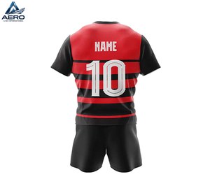 Uniformes de Rugby Impresos, Conjunto Completo de Rugby que Incluye Camiseta, Pantalones Cortos, Calcetines, Nombre del Equipo Personalizado, 100% Poliéster para Competiciones de Liga - Product Image 5