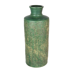 Traditional Floor <b>Vase</b> <b>Ceramic</b> <b>Vases</b> Bell Shape Big Imitative-antique <b>Ceramic</b> <b>Vase</b> with Brown Chrysanthemum Patterns Blue Glaze - Product Image 1