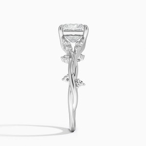 Anillo BOJ 021 con Corte Princesa, Plata 925, Diseño Azalea Twist, Diamante de 2ct, Color D, VVS1, Moissanita, Certificado GRA, Anillos en Oferta a Bajo Precio - Product Image 3