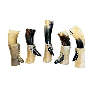 Cuerno Vikingo de Lujo para Beber con Soporte Decorativo de Madera para Exhibición en el Hogar y Colección de Regalos Únicos - Product Image 2