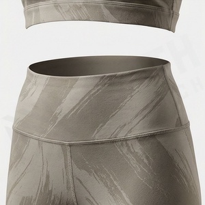 Conjunto de Yoga para Mujer, Secado Rápido, Transpirable, Ropa Deportiva para Gimnasio, Largo hasta la Rodilla, Tallas Grandes, Ropa Deportiva Activa, Color Personalizado - Product Image 5