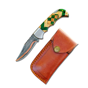 Couteau pliant avec manche en micarta, lame en acier inoxydable à pointe tombante, couteau de poche léger EDC, multi-outils pour le camping en plein air - Product Image 1