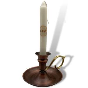 Candelabro de Metal con Acabado Bronce Antiguo, de Una Sola Cabeza, para Velas Cónicas, Ideal para Bodas, Eventos, Vestíbulos de Hoteles y Decoración de Iglesias - Product Image 3