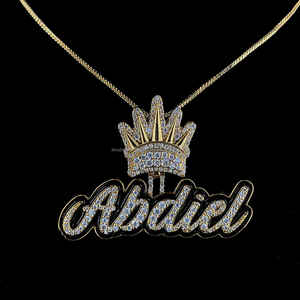 จี้เคลือบเพชรมออิสซาไนต์สีเงิน925สุดพิเศษตัดด้วยน้ำแข็งอย่างงดงามดีไซน์ฮิปฮอปชุบทองสำหรับปาร์ตี้ - Product Image 1