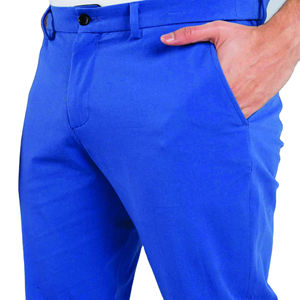 Pantalones Chinos Formales de Lona Cumbre Sports, los Más Populares, de Cintura Alta, Cómodos, Teñidos con Hilo, Azules, de Pierna Recta, Transpirables - Product Image 5