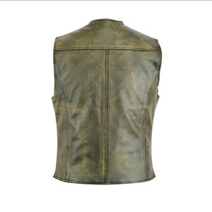 Chaleco de cuero de ajuste holgado, nuevo, superventas, talla personalizada, color sólido, transpirable, para venta en línea al por mayor - Product Image 4